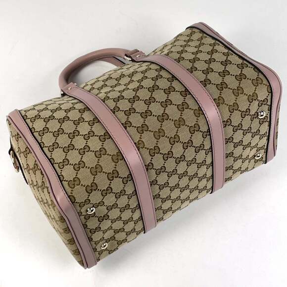 Gucci GG-patterned handbag, 2-way shoulder bag, Boston GG canvas, beige and p... - Picture 2 of 9